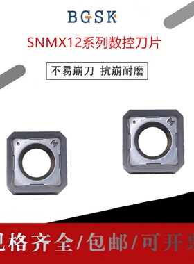 SNMX1205AN通用特固克双面瓦尔特面铣刀片金鹭SNMU1206 45度面铣