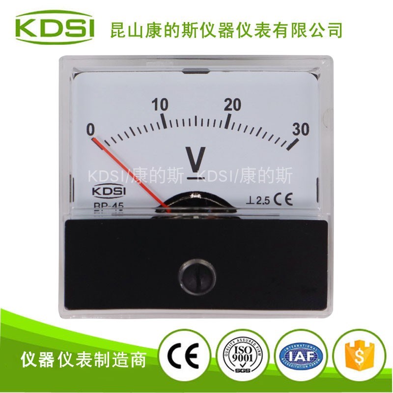 康的斯/KDSI 直流单相电压表BP-45 DC30V 指针电压表