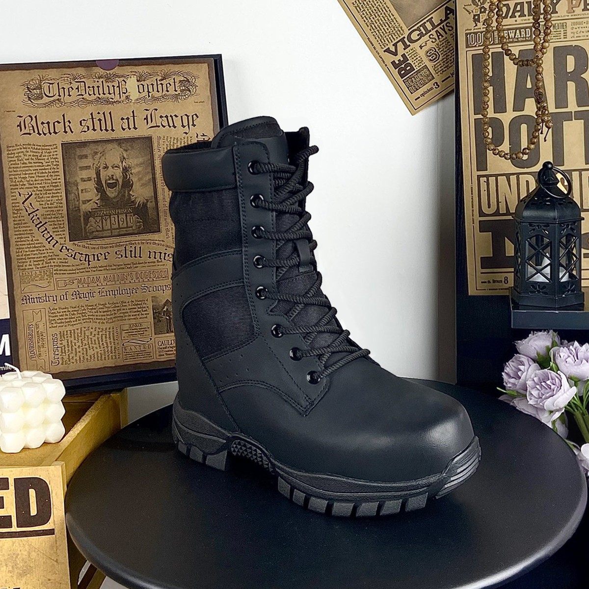 thumbnail for Guan Yang 13cm Custom Height-Increasing Tactical Boots - Battle Boots Cosplay Tactical Boots for Men's Outdoor Height-Increasing Tactical Boots