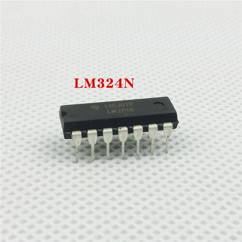 直插式 LM324 循迹避障模块信号转换频率补偿 四路运算放大器芯片