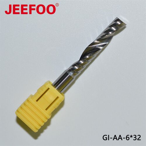雕刻刀工具AA级6*32螺旋单刃铣刀pcv亚克力板广告电脑雕刻机刀具