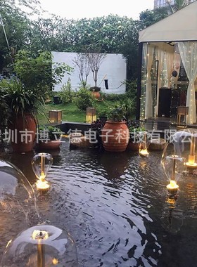 泳池喷泉别墅小型喷泉不锈钢蘑菇喷头四会市蘑菇头喷泉水景水秀