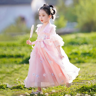 花神汉服儿童女款夏款古风超仙唐装女童夏装连衣裙女孩夏季公主裙