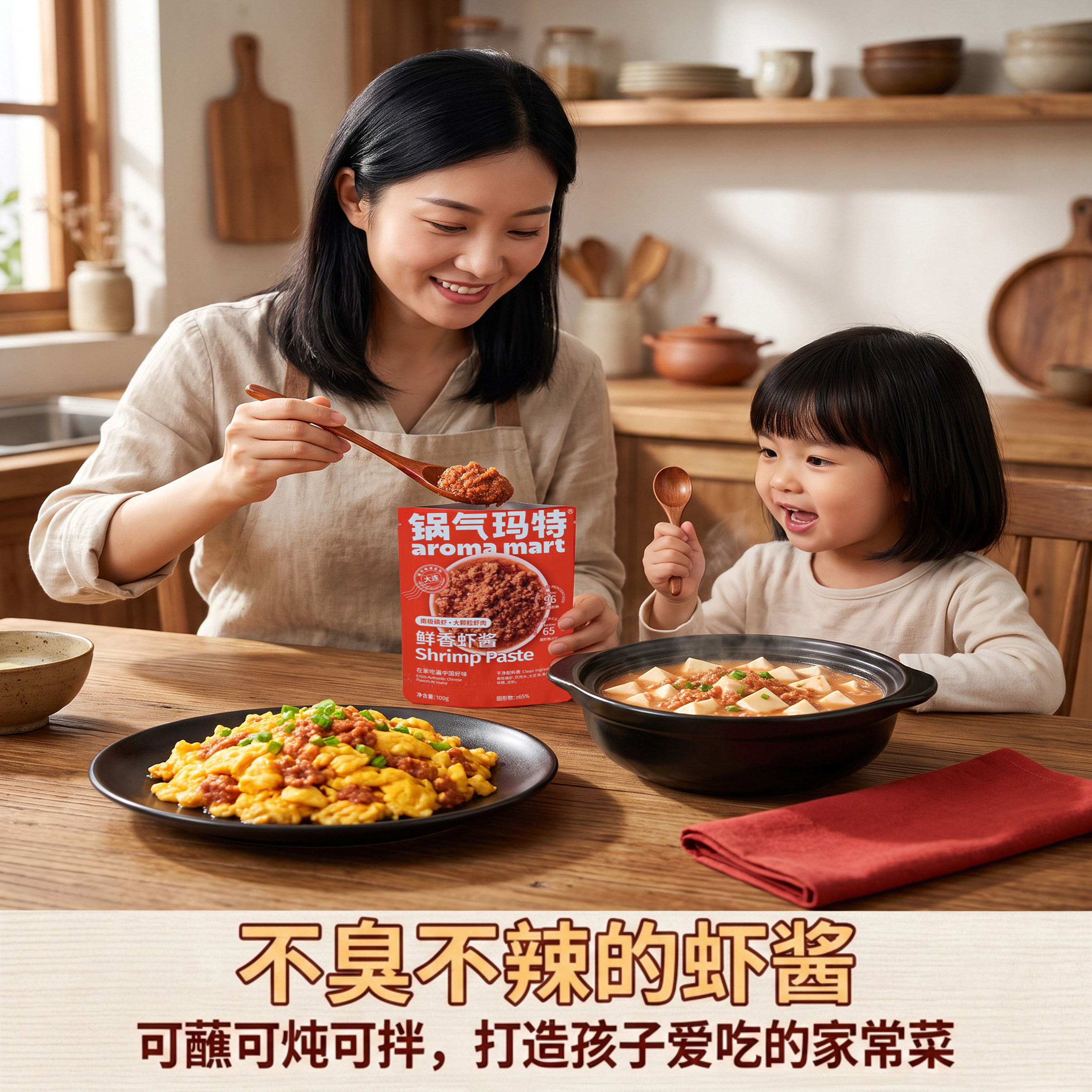 锅气玛特鲜虾酱原味开袋即食图片