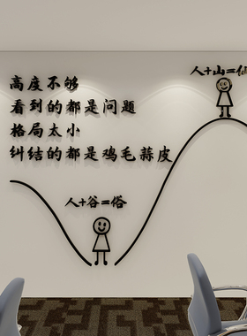 公司会议室背景办公室墙面装饰企业文化激励志标语贴纸3d立体