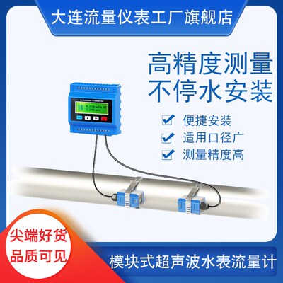 超声波流量计水流量传感器外夹/模块式经济型供电8-36VDC可测热量