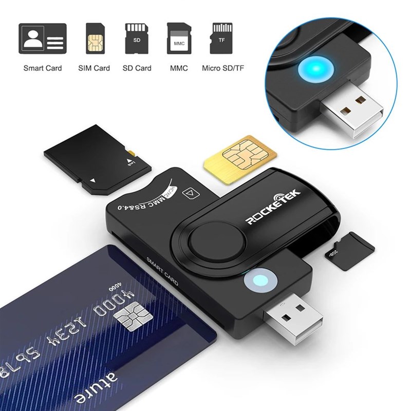 Smart External Card Reader USB 2.0 SIM Card TF Smart Memory