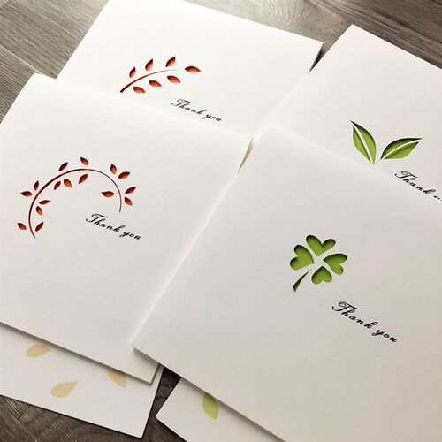 镂空感谢卡 教师节手工贺卡 老师贺卡 贺卡Diy贺卡定制JZ29