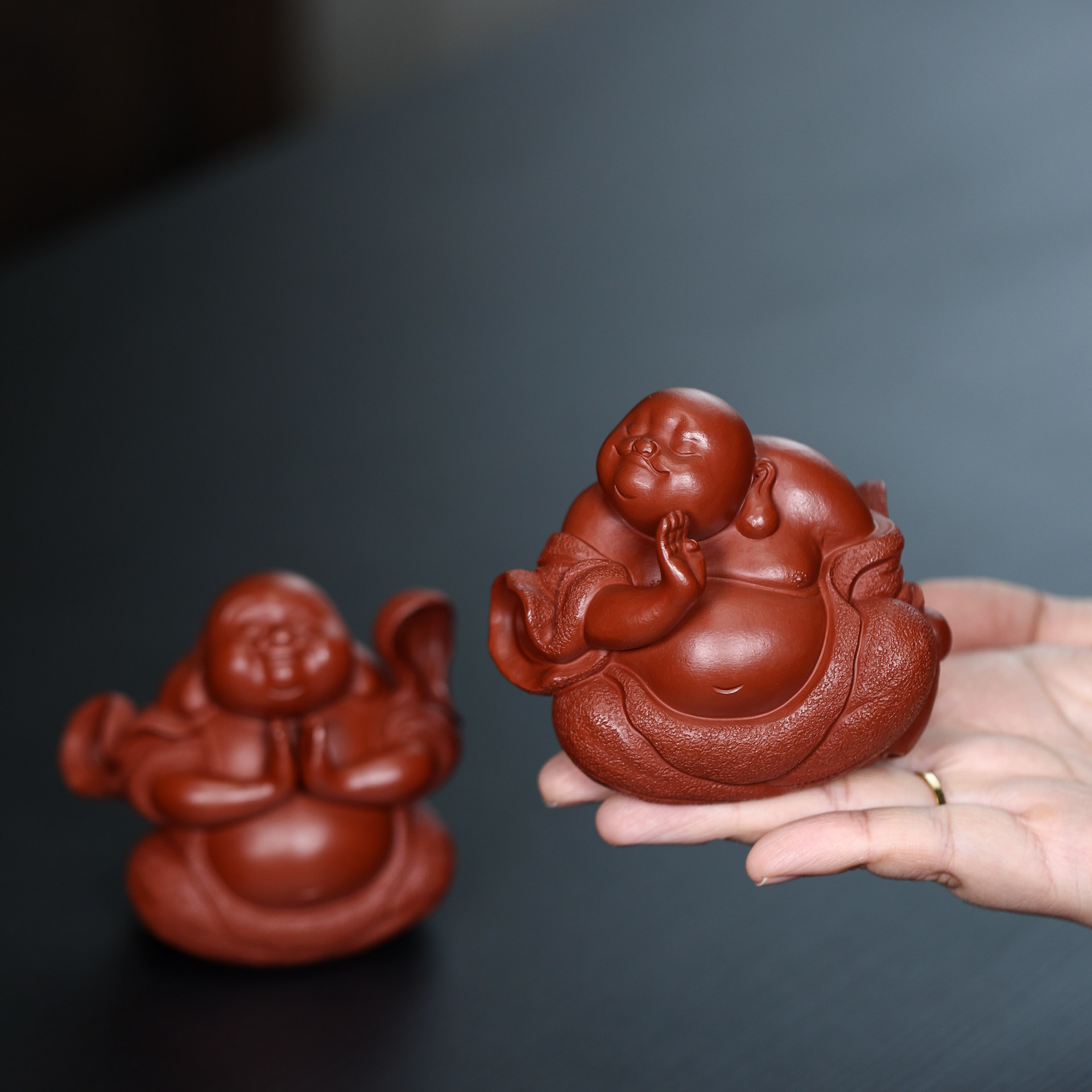 宜兴原矿朱泥手工紫砂茶宠可养