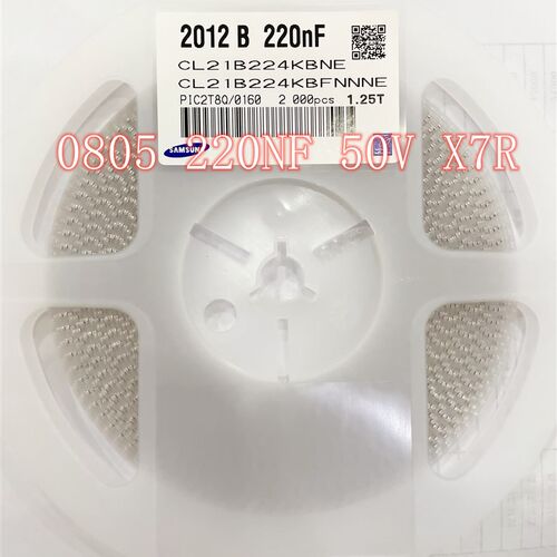 陶瓷电容0805 220NF 0.22UF 224K X7R 10% 6.3V 10V 16V 25V 50V