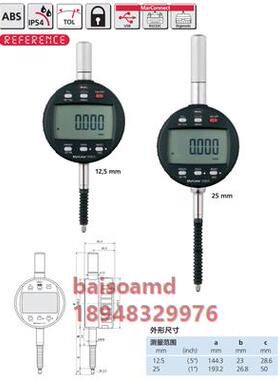 德国马尔mahr防水数显千分表1086WR 12.5mm 4337640/ 25mm4337641