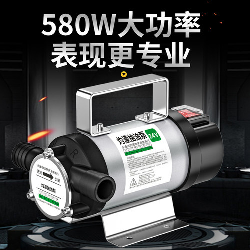 极速灼蒙正反转电动油泵12V24V220V直流加油泵手动抽油泵柴油自吸