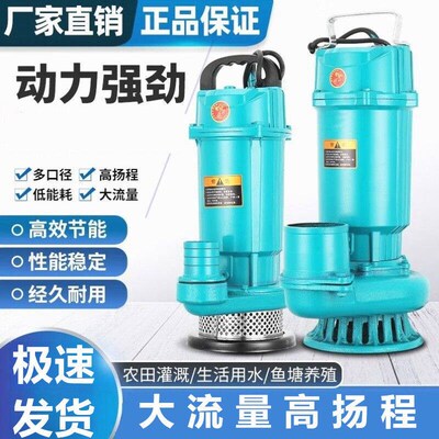 无刷智能直流潜水泵48V60V72V通用大流量电动电瓶车抽水泵抽水机