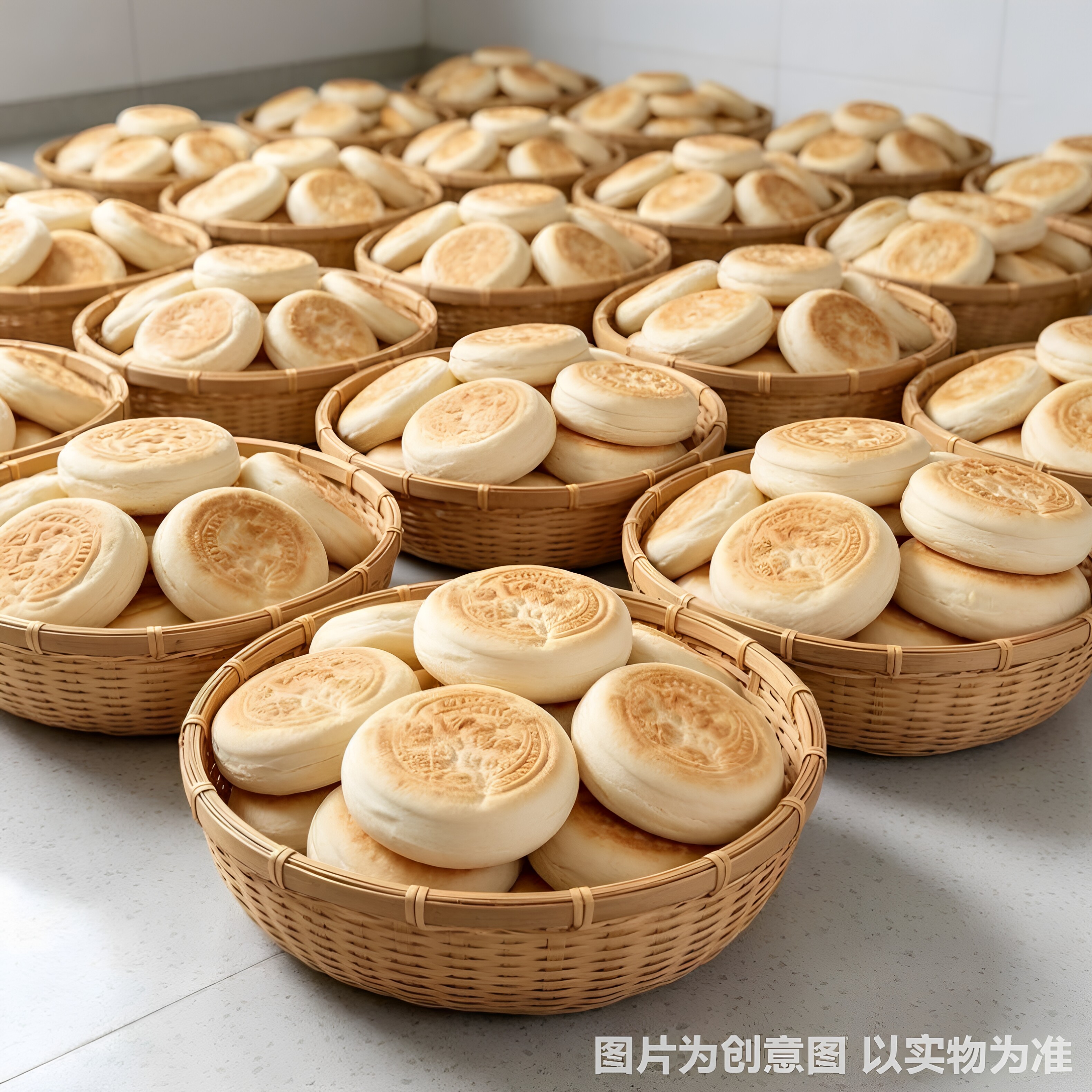山东特产潍坊麦香千层火烧杠子健康面食正宗千层饼麦硬面山东烧饼