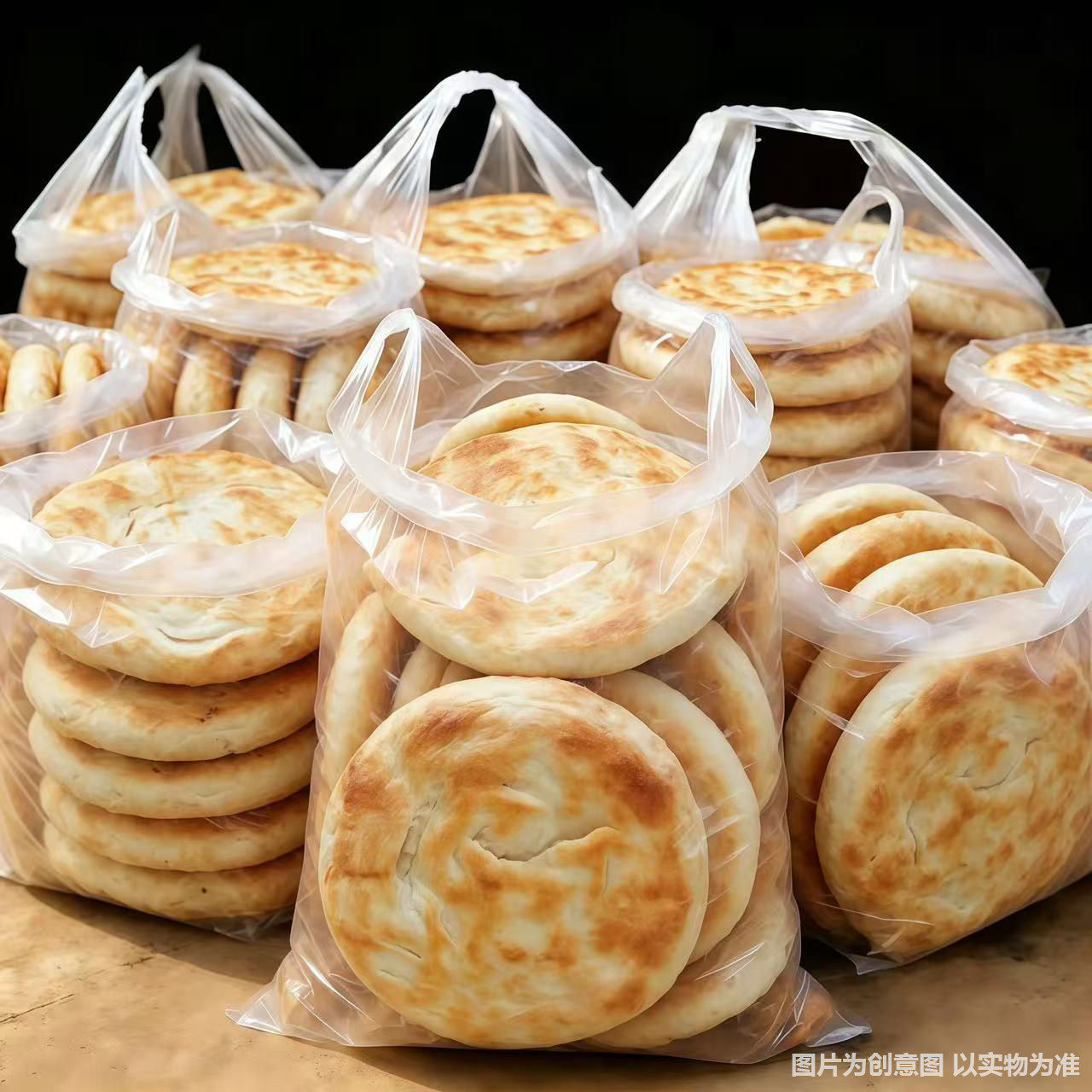 【太便宜】河南火烧纯手工特产即食原味夹菜早餐批发老式特产夹馍