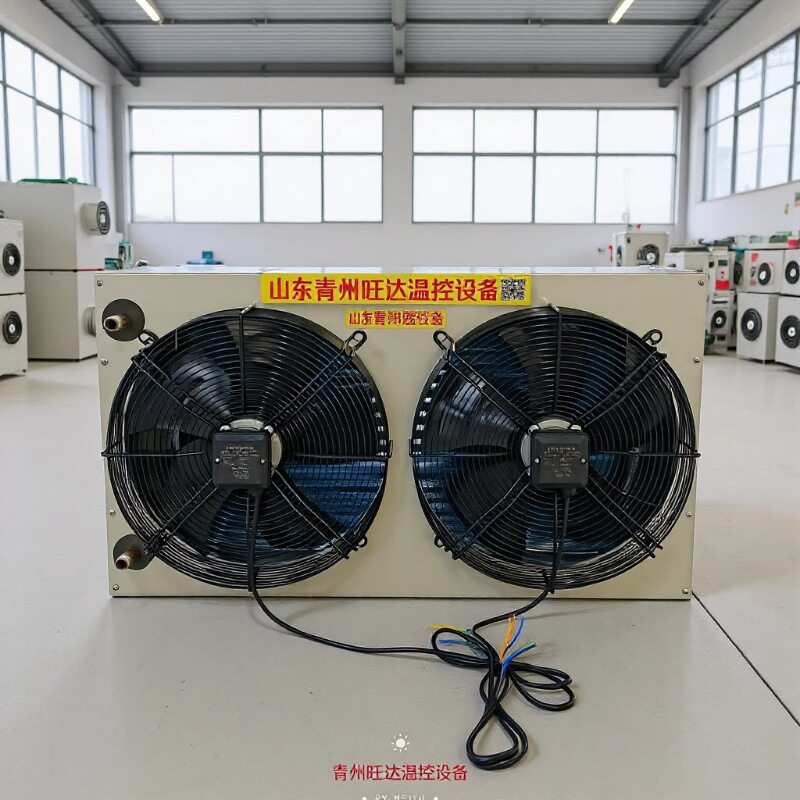 定制不锈钢双风机铜管水温散热器特种养殖热风机大棚冬季加温设备