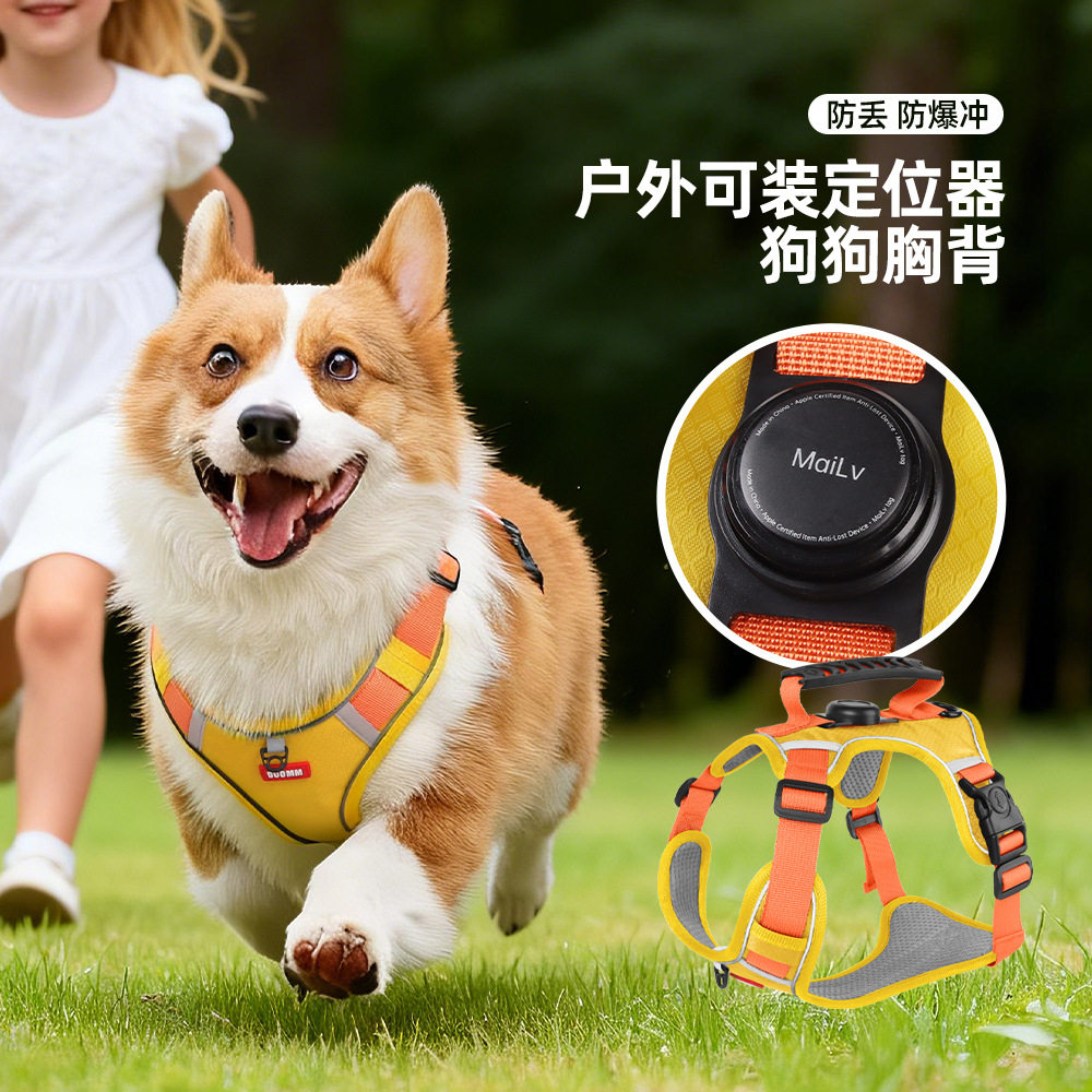 朵猫猫可装定位器防爆冲胸背牵引