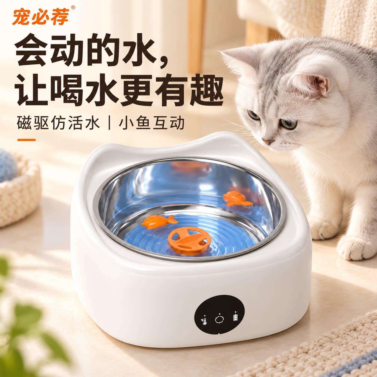 宠必荐长续航恒温家庭猫咪饮水机