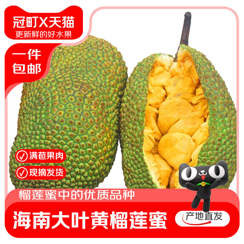 海南大叶黄榴莲蜜满苞一整个新鲜水果菠萝蜜生鲜特产包邮满苞湿苞