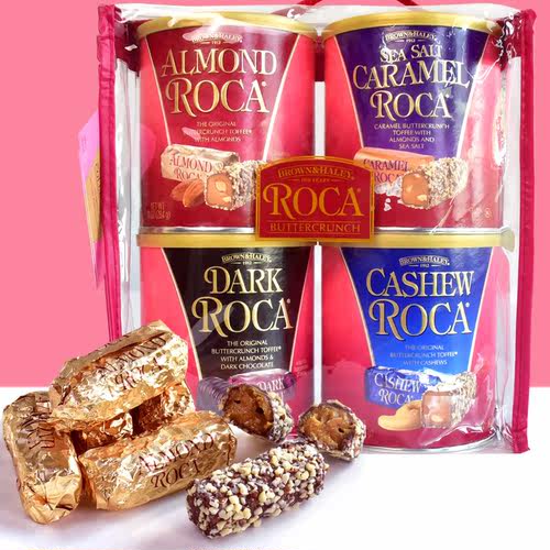 进口ROCA美国乐家杏仁糖扁桃仁巧克力太妃糖糖果年货礼物零食送礼