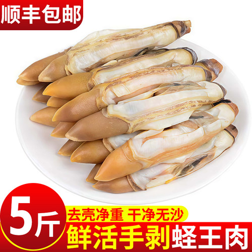 新鲜无沙蛏子肉冷冻竹节蛏肉
