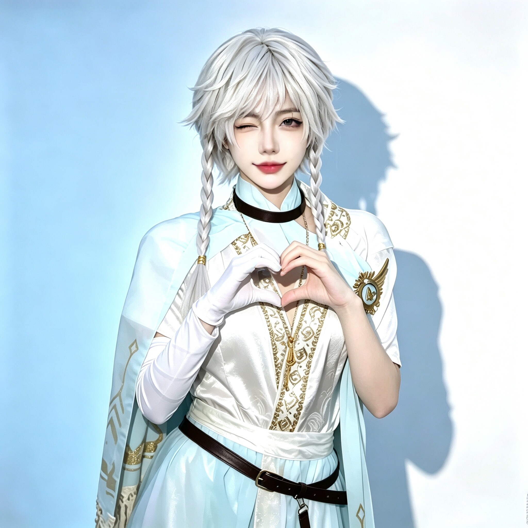 第五人格先知白cos服假发鞋子图片