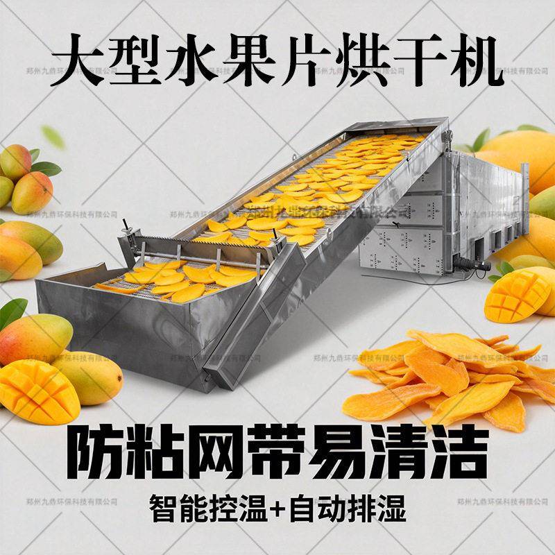 大型水果片烘干机空气能热泵网带式烘干果脯芒果片网带烘干机