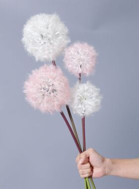 仿真蒲公英仿真花家居装饰摆件婚礼婚庆手捧花橱窗造景插花假花艺