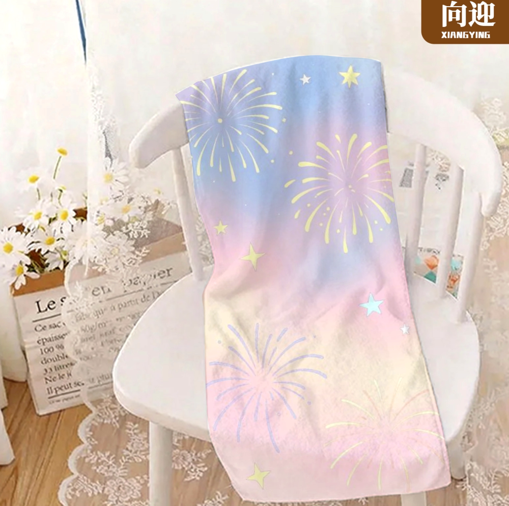 向迎沙滩巾柔软吸水速干渐变浴巾