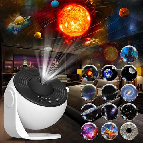 地球仪调焦投影灯高清调焦小夜灯13卡菲林片满天星辰氛围台灯