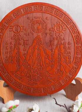 桃木工艺品山海镇门挂件桃木吉祥物八面威风桃木吉祥摆件