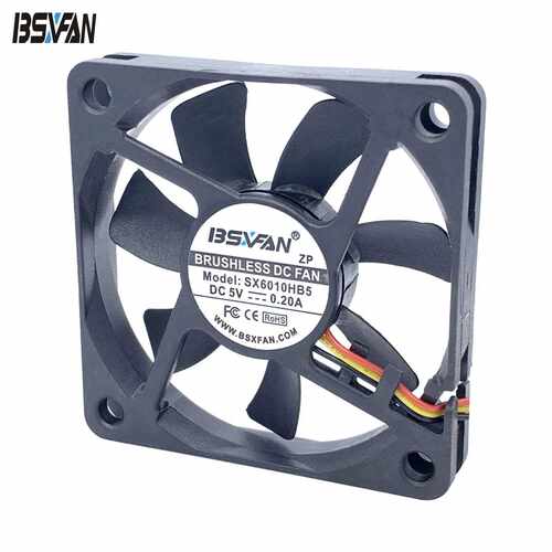 6010散热风扇 12V 24V 高转速 双滚珠 PWM调速 汽车大灯 透镜风扇