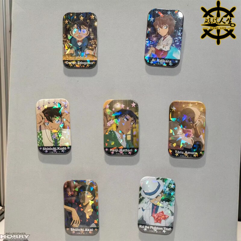 预定世嘉名侦探柯南 Star星星圆角方闪徽章吧唧安室透基德周边