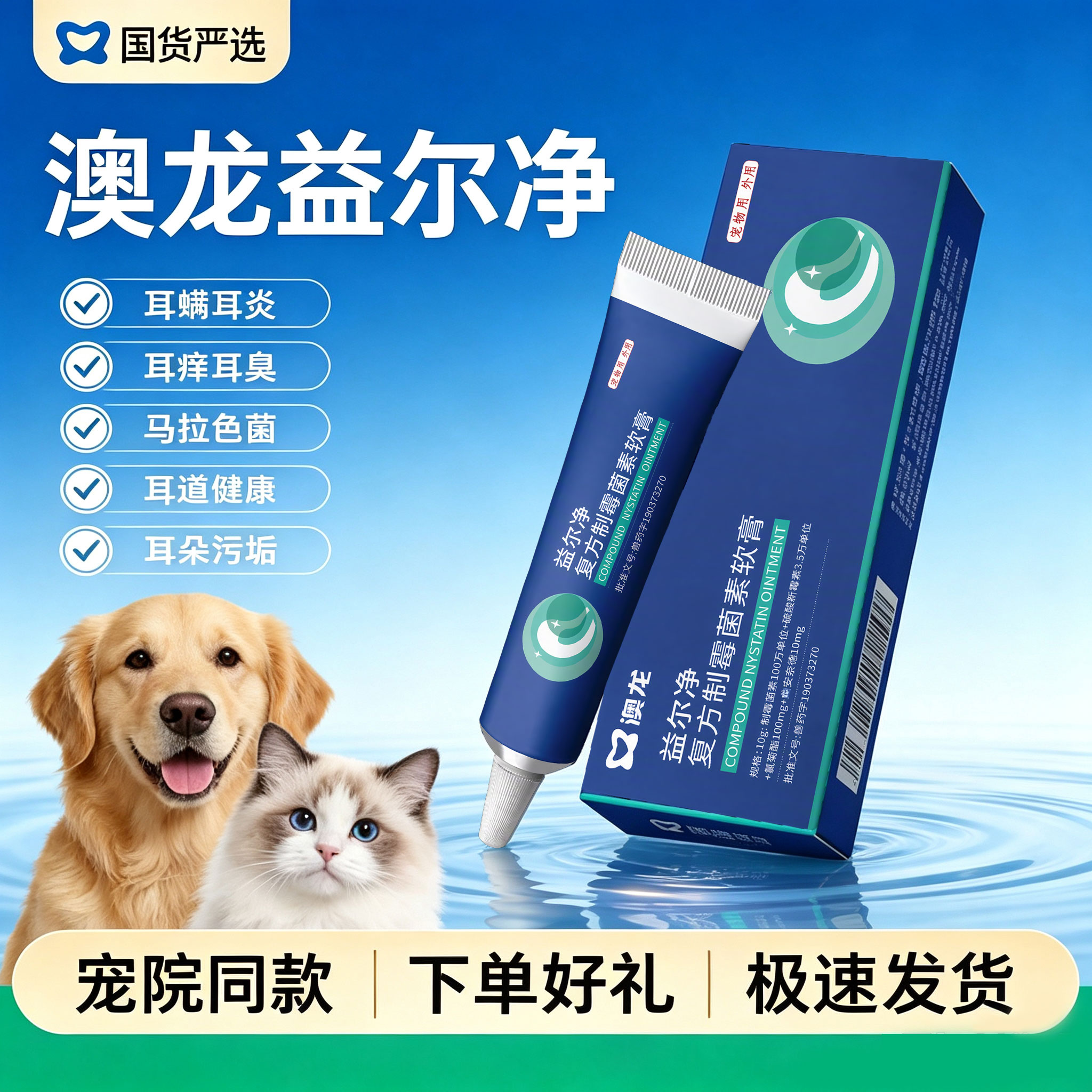 澳龙益尔净复方制霉菌素软膏10g
