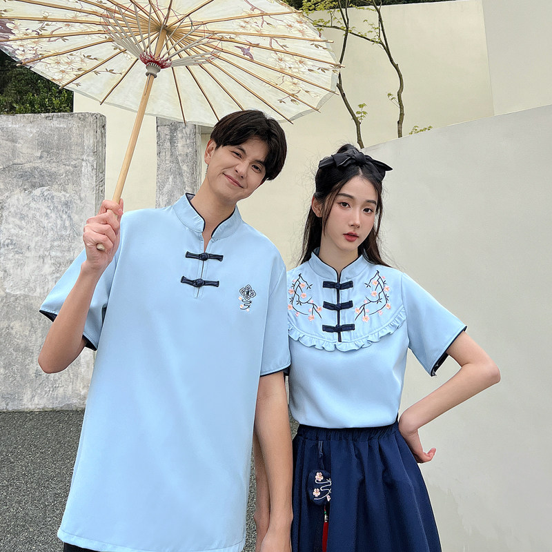 毕业班服古风汉服女成人礼小学初中生合唱演出红歌朗诵学院风高中