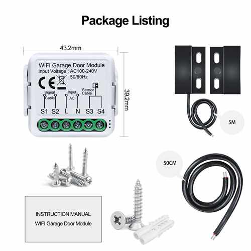 涂鸦智能WiFi车库门控制器定时车库翻板zigbee车库门通断器开关