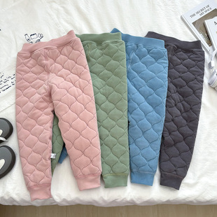 男童女童校园保暖神器中大童内穿秋冬棉裤 秋冬新款 三层夹棉保暖裤