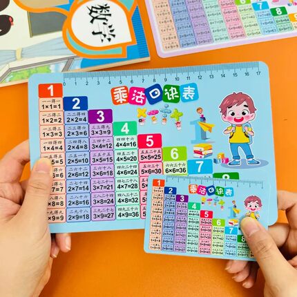【下单立减50】九九乘法除法口诀表小学一二三年级算术99口诀卡BW