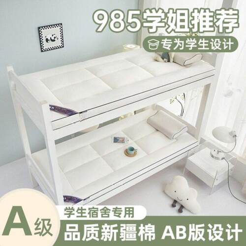 立体云柔亲肤棉床垫遮盖物新款学生宿舍专用床褥软垫