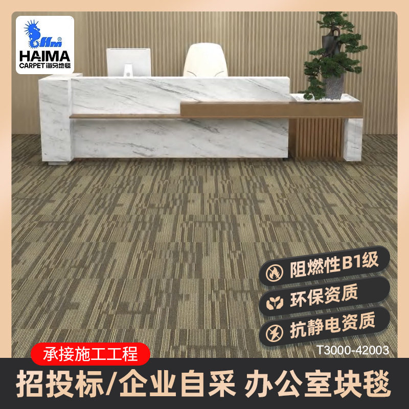 办公室地毯尼龙提花方块地毯阻燃