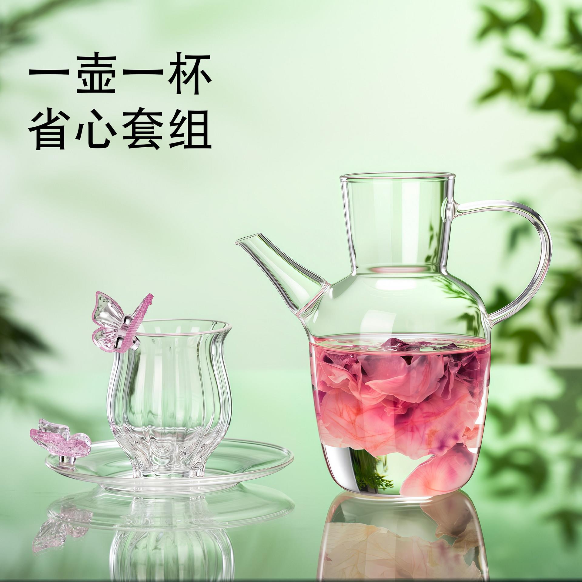 硼硅玻璃仿宋水经注泡茶壶大容量煮茶耐热花茶绿茶冷萃中式执壶