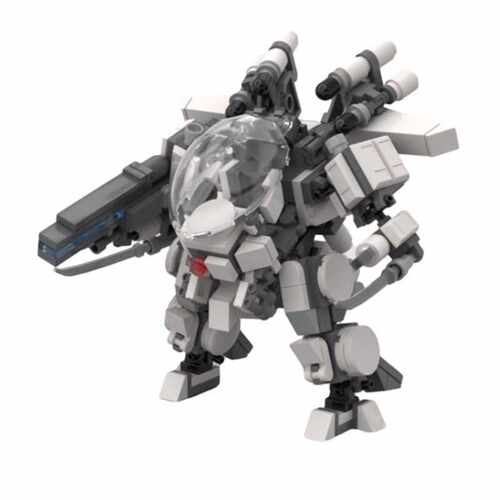 国产积木MOC-31982 阿尔法小队AF-03战争机甲机器人益智拼装模型