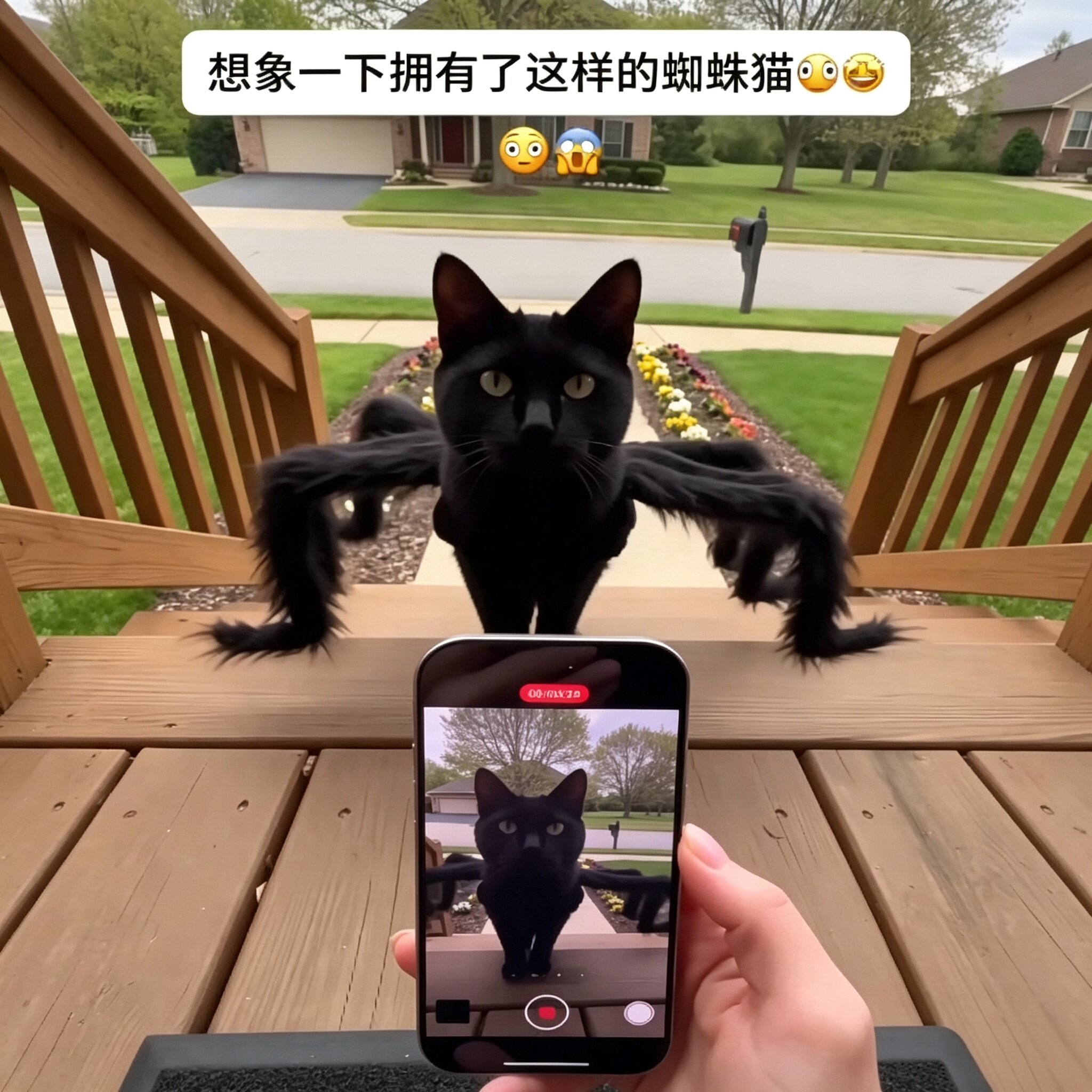 万圣节蜘蛛宠物发光服饰蜘蛛喵图片