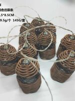 Birdcage lighting fixtures, handcrafted rattan lampshades, LED decorative light strings, accessories, creative LED pendants, handicrafts, lampshades and ornaments thumbnail 5