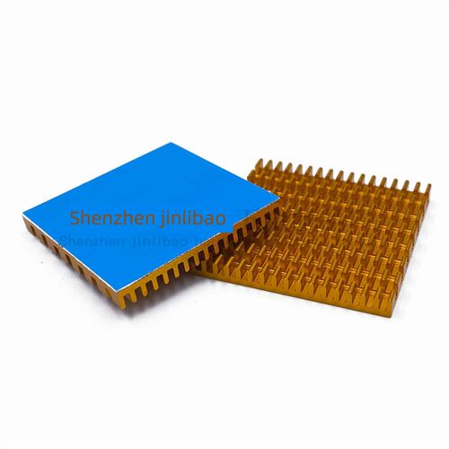铝型材散热片 37*37*4MM 带导热背胶散热片 电子芯片IC主板散热片