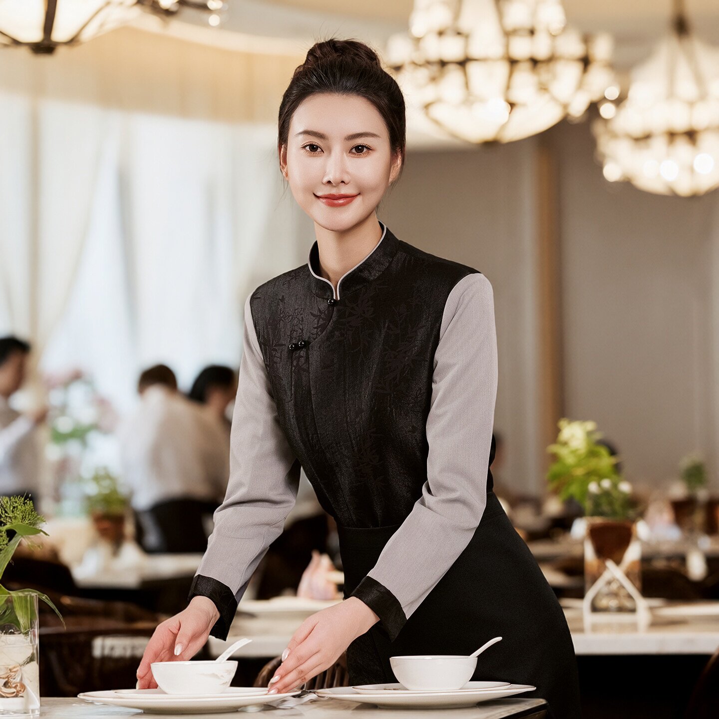 酒店服务员工作服秋冬新款2026年图片