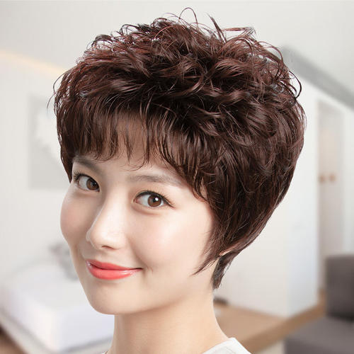 隐形全头套女短发发型真人发高端