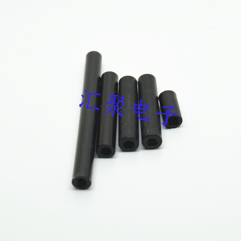 黑色防静电压棒6*20mm/6*25mm/6*30mm/6*35mm平头POM棒M3内牙胶棒
