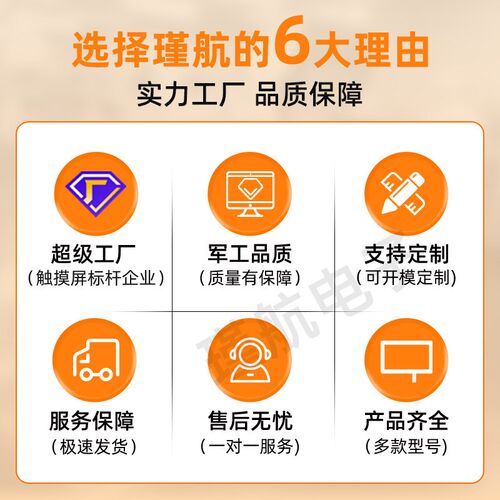 纯平式7寸电容触摸屏I2C/usb接口奕力芯片工业军工多点触控电容屏