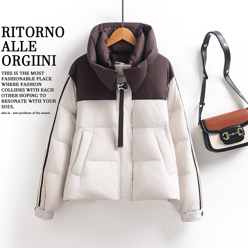 羽绒服女2025新款冬季小个子短款今年流行爆款90白鸭绒夹克外套潮